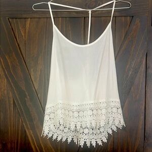 Lace Trim Crop Top